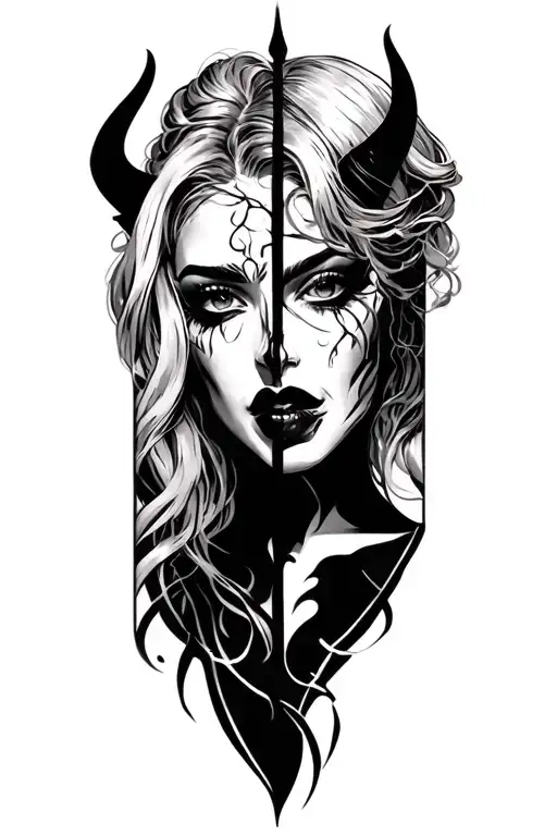 Lady Demon Blonde Posessed