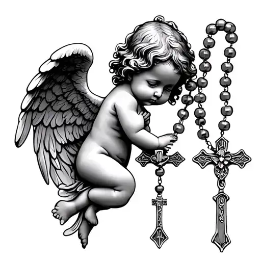 Baby Angel Rosary Beads