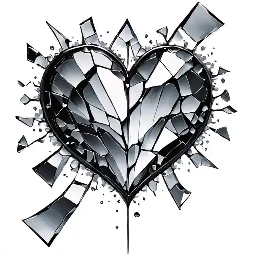 Broken Pieces Of Glass Coming Together To Form A Beautiful Mosaic Heart