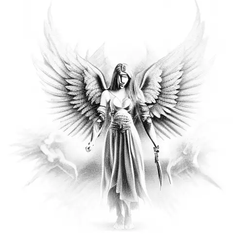 Angel Defeat Demon Beast