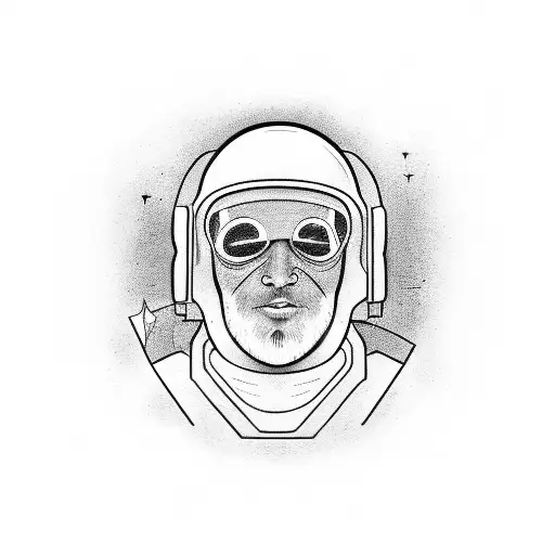 Man In Regular Clothes With A Astronaut Helmet On