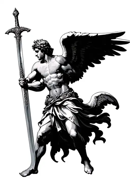 Saint Michael Archangel Michael In Battle With A Sword