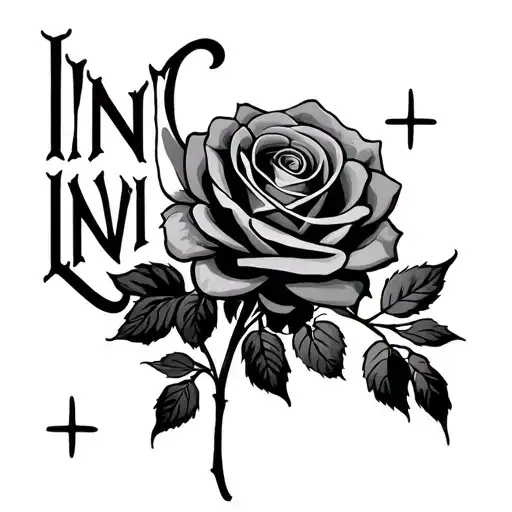 Rose And Invincible Name Written