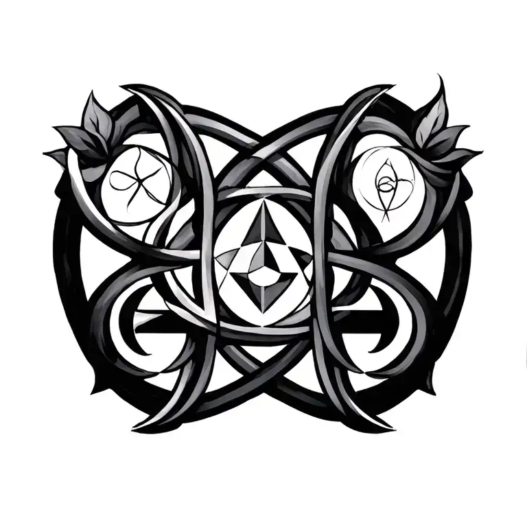 Alchemy Symbols Intertwined