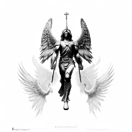 Archangel Michael Descending From Heaven