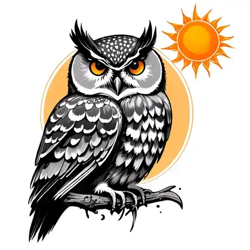 Owl And Sun