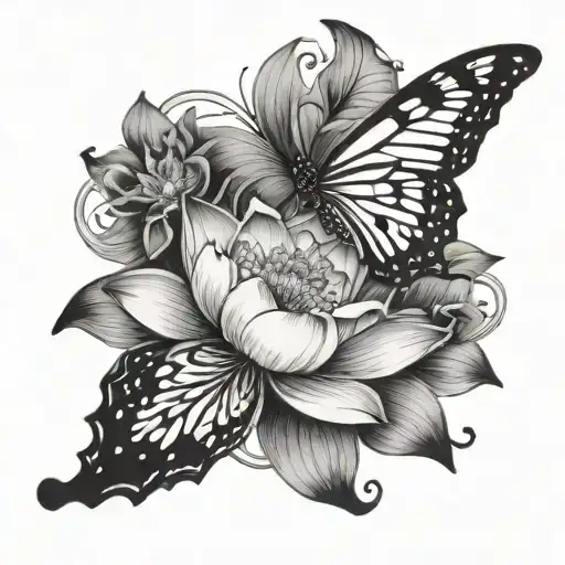 Lotus Flower Butterfly Made