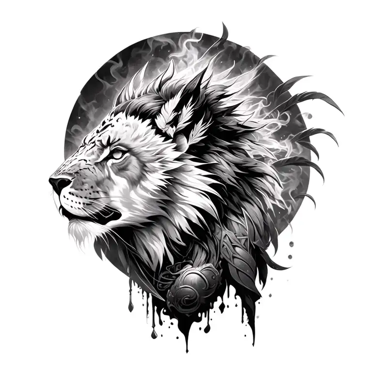 I Want An Amazonian Warrior India With A Wild Animal That Has Smoke Effect