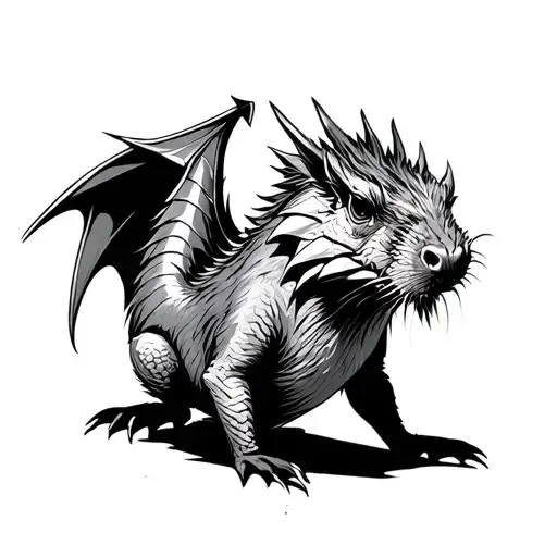 Capybara Dressed As A Dragon