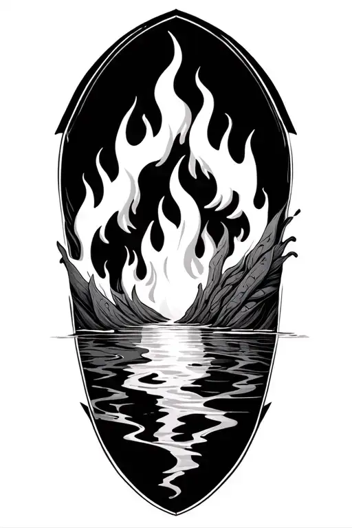 Fire And Water With Ukrainian Themes