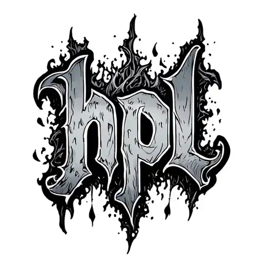 The Word Hpl Drawn In A Scary And Creative Way