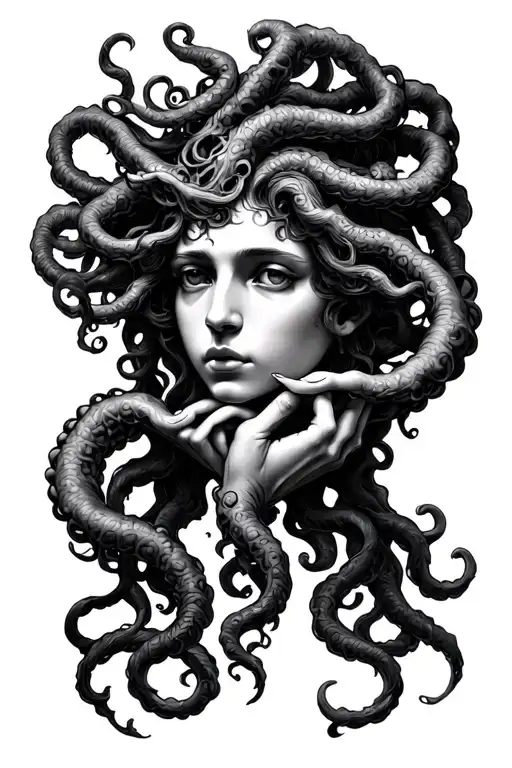 Medusa Holding The Head