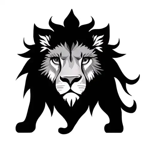 Magic Eye Lion Silhouette