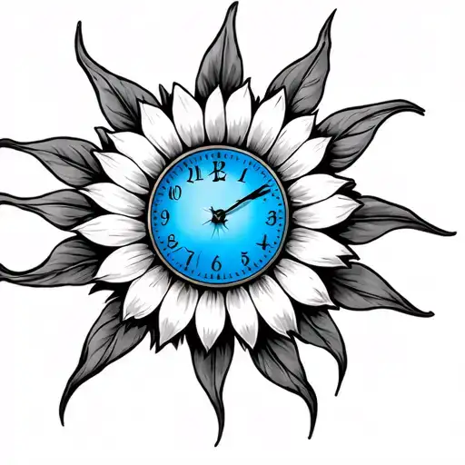Blue Direct Blue Clock Break Sun Sunflower 4 8