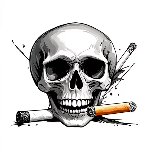 Skull And Cigarete