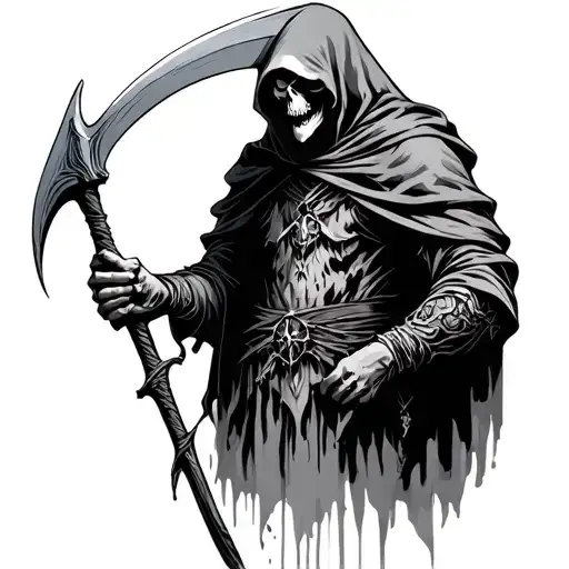 Reaper Holding A Scythe