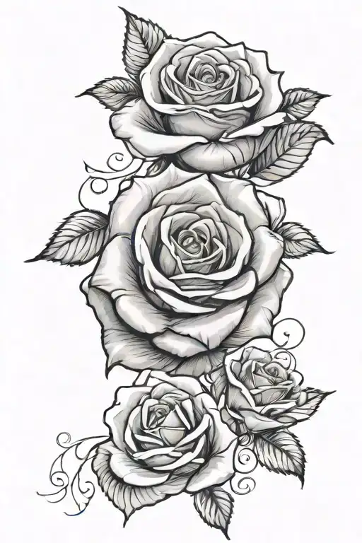 Rose With Names On The Pedals