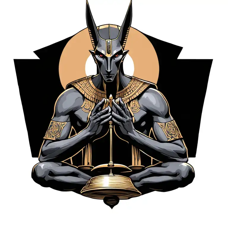 Anubis Holding The Balance