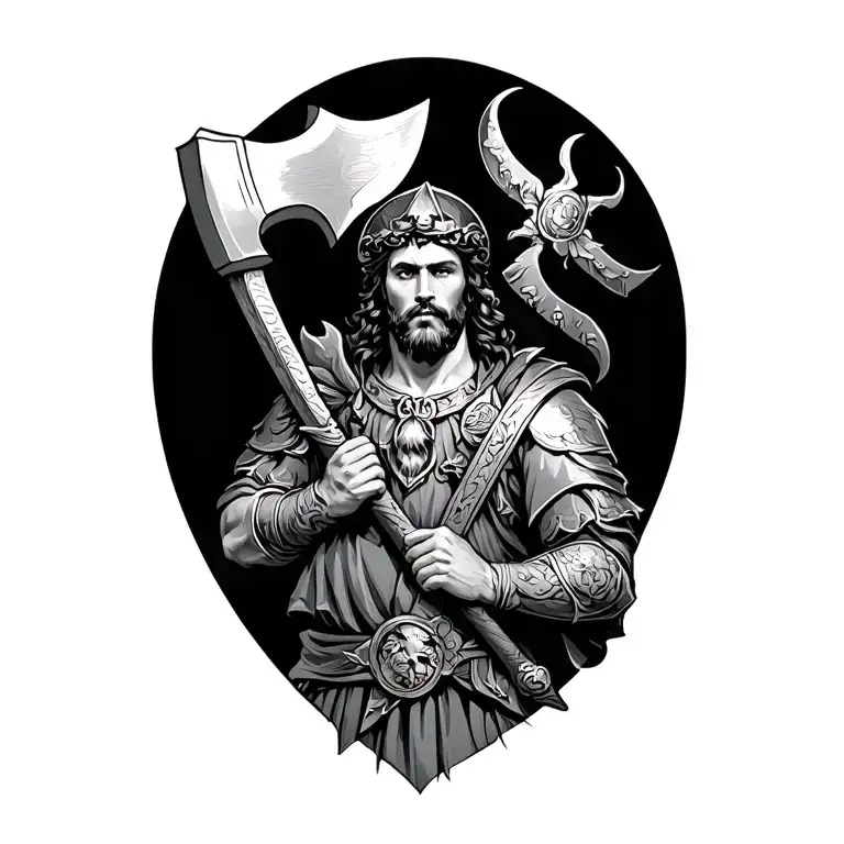 St Florian With Axe And Haligan