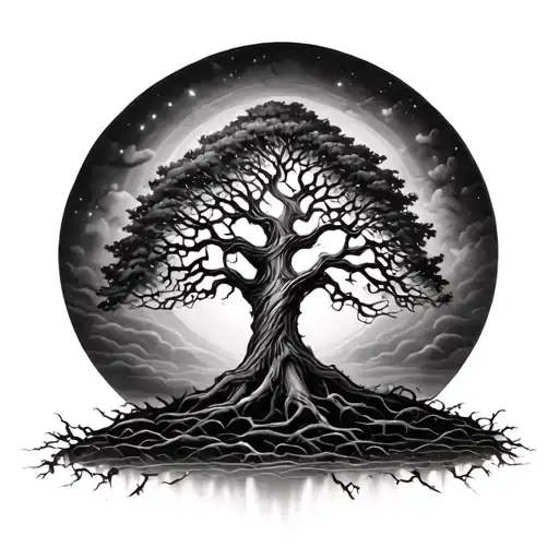 Tree Of Life That Looks Like A Hollween Tree