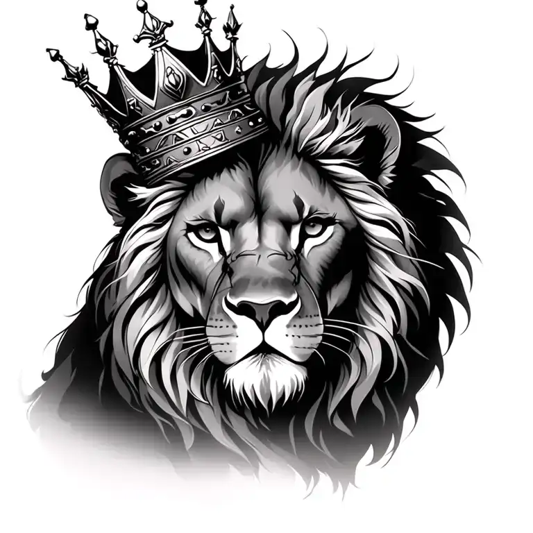 Female Lion Wearing A Crown