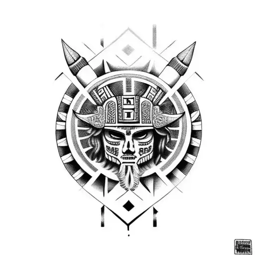 Upper Arm Sleeve Aztec Mythological