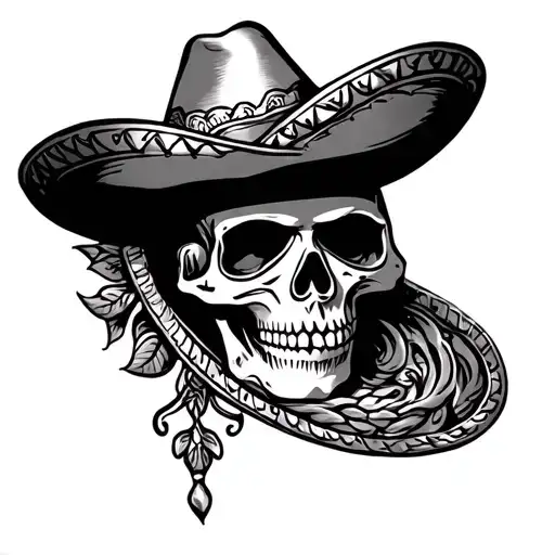 Mexican Skull Sombrero