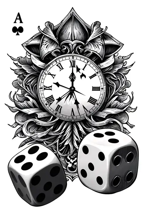 Cards Dice And Time Running