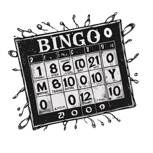 Bingo Card Memory Tattoo Design