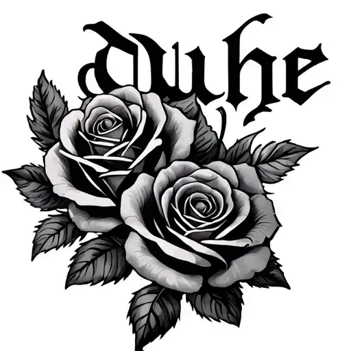 I Want The Word Duhe Going From My Shoulder Down My Arm With Roses