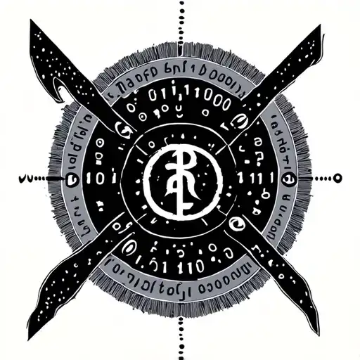 The Word Water In Morse Code In A Circle Surrounding Rhcp Symbol