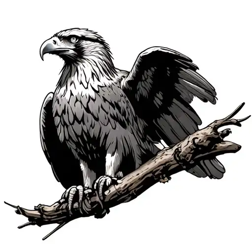 American Badass With Eagle Perched