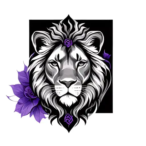 Violet With Leo Zodiac Sign