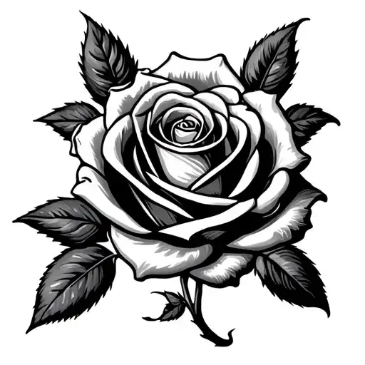 Rose And Wheel Intertwined