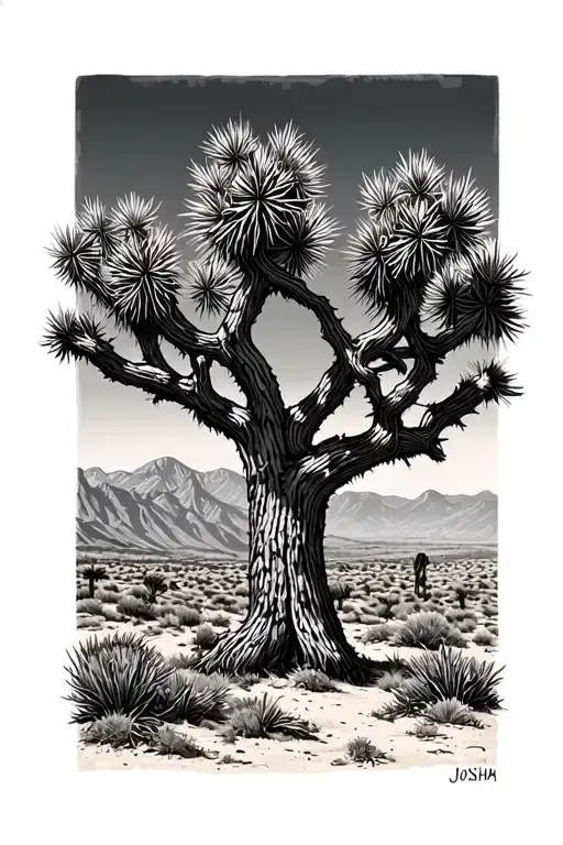 Joshua Tree In A Border