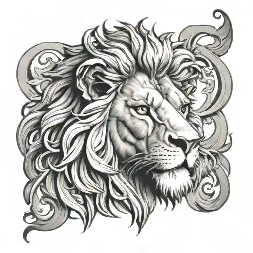 Leo Zodiac Lion Face