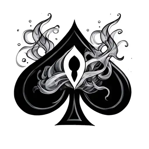 Black Spade With Smoked Keyhole