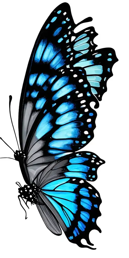 Lillies Blue Butterfly Grandma