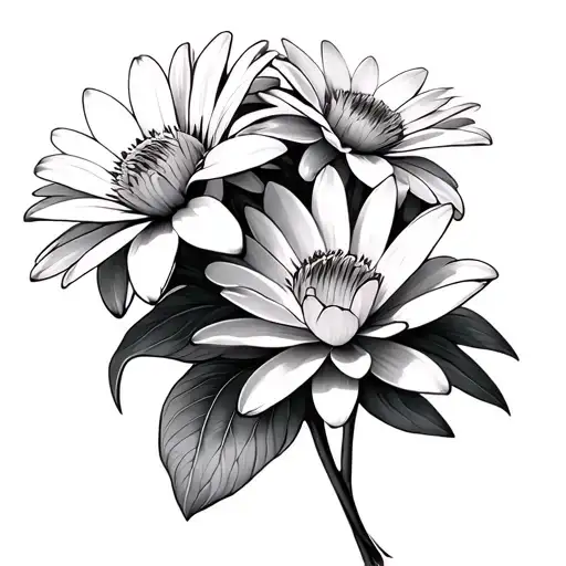 Birth Flowers Water Lily And Daisy Flowers