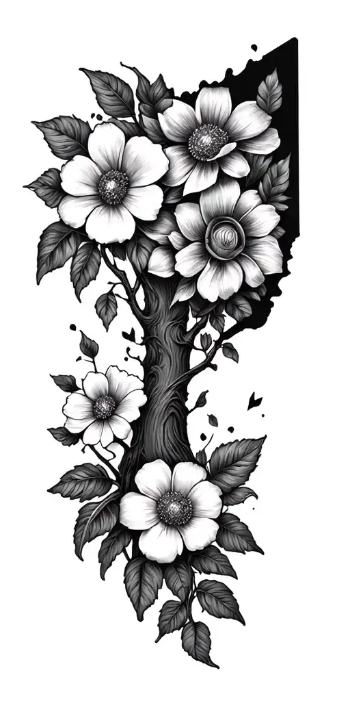 Ohio State And Family Tree Kids Flowers Intertwined