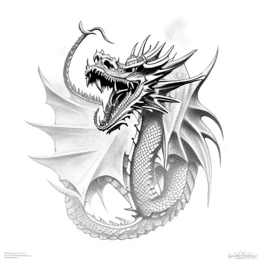 Dragon With Gladiator