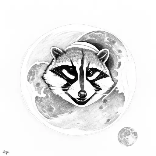 Moon And Racoon