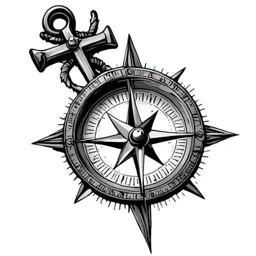 Realism Compass Spiritual With Anchor Cross