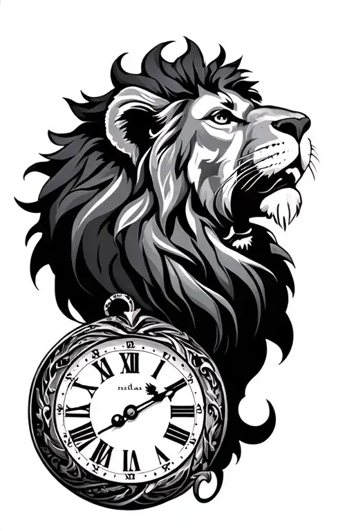Lion And Clock