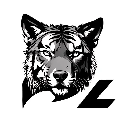 Face Of Tiger And Wolf