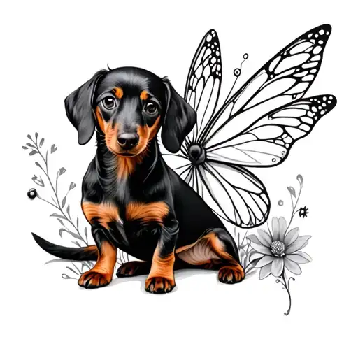 Dachshund And Fairy