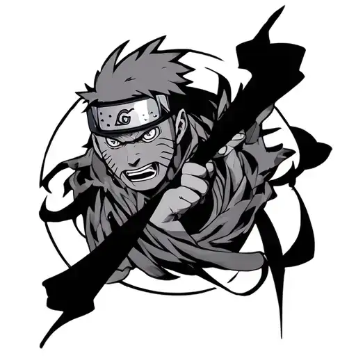 Kakashis Ambu Tattoo From Naruto In Cybersigilism Style