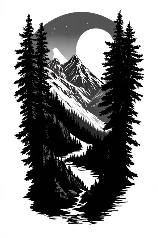 Mountain Wildelife Scene