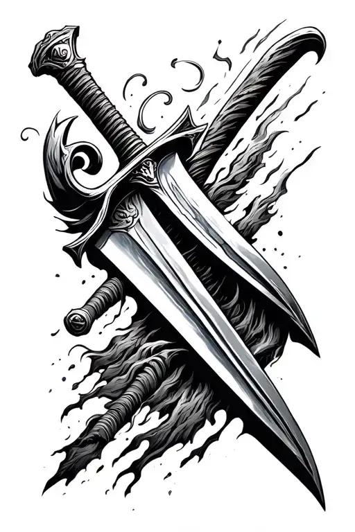 Lighting Through A Sword Going