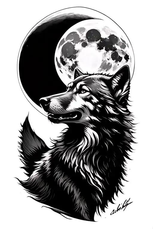 Wolf Howling At The Moon